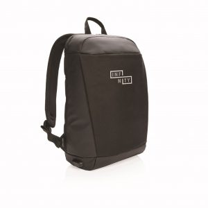 MADRID - Anti-Theft RFID USB Laptop Backpack PVC Free - Black