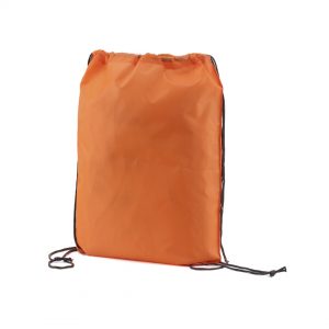 Drawstring Backpack In Soft Polyester - Orange