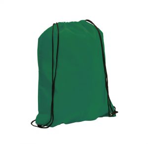 Drawstring Backpack In Soft Polyester - Green