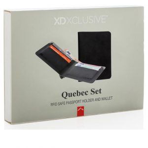QUEBEC SET - QUEBEC RFID Safe Wallet & Passport Holder Set