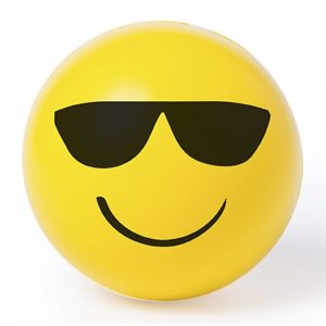 Soft Anti-stress Ball With Fun Emoji Designs - Sunglass