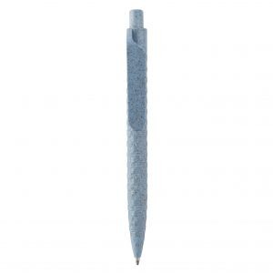 Push Action Ballpen With Wheat Straw - Blue