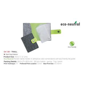 Eco-neutral Traill Cards Holder Dark Grey Exterior
