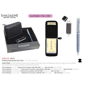 Santhome PHILO Card Holder + Pen + USB