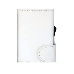 ITALE Security for you Italian leather Cardholder cum wallet with RFID protection White
