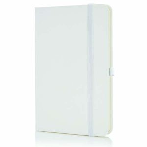 PINGER A5 Size Hard Cover Ruled Notebook with 160 Pages (White)